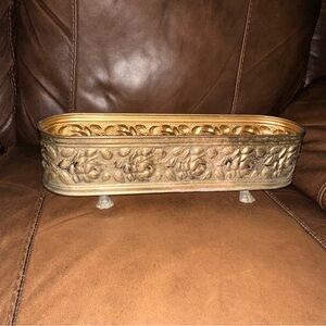 Gold Ornate Brass Planter